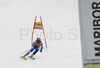Denise Karbon of Italy skiing in second run of women giant slalom World Cup race in Maribor, Slovenia. Giant slalom race of 44th Golden Fox trophy and Women FIS Alpine skiing World Cup was held in Maribor, Slovenia, on 12th of January 2008.
