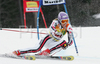 Ingrid Jacquemod of France skiing in second run of women giant slalom World Cup race in Maribor, Slovenia. Giant slalom race of 44th Golden Fox trophy and Women FIS Alpine skiing World Cup was held in Maribor, Slovenia, on 12th of January 2008.
