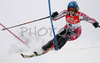 Veronika Zuzulova of Slovakia skiing in first run of women slalom World Cup race in Maribor, Slovenia. First slalom run of 44th Golden Fox trophy and Women FIS Alpine skiing World Cup was held in Maribor, Slovenia, on 13th of January 2008.
