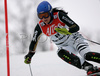 Monika Bergmann of Germany skiing in first run of women slalom World Cup race in Maribor, Slovenia. First slalom run of 44th Golden Fox trophy and Women FIS Alpine skiing World Cup was held in Maribor, Slovenia, on 13th of January 2008.
