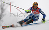 Chiara Costazza of Italy skiing in first run of women slalom World Cup race in Maribor, Slovenia. First slalom run of 44th Golden Fox trophy and Women FIS Alpine skiing World Cup was held in Maribor, Slovenia, on 13th of January 2008.
