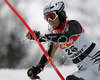 Fanny Chmelar of Germany skiing in first run of women slalom World Cup race in Maribor, Slovenia. First slalom run of 44th Golden Fox trophy and Women FIS Alpine skiing World Cup was held in Maribor, Slovenia, on 13th of January 2008.
