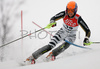 Nina Perner of Germany skiing in first run of women slalom World Cup race in Maribor, Slovenia. First slalom run of 44th Golden Fox trophy and Women FIS Alpine skiing World Cup was held in Maribor, Slovenia, on 13th of January 2008.

