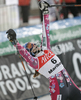 Second placed Veronika Zuzulova of Slovakia reacts after crossing finish line in second run of women slalom World Cup race in Maribor, Slovenia. Slalom race of 44th Golden Fox trophy and Women FIS Alpine skiing World Cup was held in Maribor, Slovenia, on 13th of January 2008.
