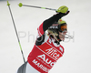 Winner Nicole Hosp of Austria skiing in second run of women slalom World Cup race in Maribor, Slovenia. Slalom race of 44th Golden Fox trophy and Women FIS Alpine skiing World Cup was held in Maribor, Slovenia, on 13th of January 2008.
