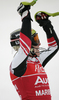 Winner Nicole Hosp of Austria skiing in second run of women slalom World Cup race in Maribor, Slovenia. Slalom race of 44th Golden Fox trophy and Women FIS Alpine skiing World Cup was held in Maribor, Slovenia, on 13th of January 2008.
