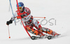 Third placed after first run, Tanja Poutiainen of Finland skiing in first run of women slalom World Cup race in Maribor, Slovenia. First slalom run of 44th Golden Fox trophy and Women FIS Alpine skiing World Cup was held in Maribor, Slovenia, on 13th of January 2008.
