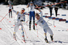 Winner Robin Bryntesson of Sweden (R) and his teammate, second placed Marcus Hellner (L) are sprinting for victory, while Matias Strandvall of Finland (M) secured his third placed already before finish line of Men Under23 Sprint race of Junior Nordic skiing World Championships in Tarvisio, Italy. Men Sprint race of Junior Nordic skiing World Championships in Tarvisio, Italy was held on 13th of March 2007 in Fusine, Italy. Due warm weather and lack of snow, cross country skiing races of Junior Nordic skiing World Championships 2007 were moved from Tarvisio, Italy to Fusine, Italy.
