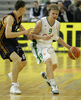 Teemu Rannikko (no. 9) of Union Olimpija (R) and Vlado Ilievski (no 6) of Lottomatica Roma (L) during match of Euroleague League between KK Union Olimpija, Ljubljana, Slovenia and Lottomatica Roma, Italy. Match ended with victory of Union Olimpija, who defeated Lottomatica Roma with 82-73. Match between KK Union Olimpija and Lottomatica Roma was played in Tivoli hall in Ljubljana, Slovenia on 1. November 2006.
