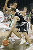 Dusan Kecman (no.7) of Partizan (front) and Domen Lorbek (no. 23) of Union Olimpija (back) during match of 5th round of Basketball Euroleague League between KK Union Olimpija, Ljubljana, Slovenia and Partizan Belgrade, Serbia. Match ended with victory of Partizan, who defeated Union Olimpija with 70:71. Match between KK Union Olimpija and Partizan was played in Tivoli hall in Ljubljana, Slovenia on 22. November 2006.
