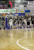 Kosta Perovic (no.13) of Partizan throwing free throws during match of 5th round of Basketball Euroleague League between KK Union Olimpija, Ljubljana, Slovenia and Partizan Belgrade, Serbia. Match ended with victory of Partizan, who defeated Union Olimpija with 70:71. Match between KK Union Olimpija and Partizan was played in Tivoli hall in Ljubljana, Slovenia on 22. November 2006.

