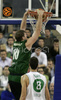 Robert Archibald (no.10) of DKV Joventut scores during match of 7th round of Basketball Euroleague League between KK Union Olimpija, Ljubljana, Slovenia and DKV Joventut, Badalona, Spain . Match ended with victory of DKV Joventut, who defeated Union Olimpija with 67:69. Match between KK Union Olimpija and DKV Joventut was played in Tivoli Arena in Ljubljana, Slovenia on 7. December 2006.
