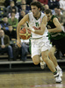 Manuchar Markoishvili (no. 11) of Union Olimpija during match of 7th round of Basketball Euroleague League between KK Union Olimpija, Ljubljana, Slovenia and DKV Joventut, Badalona, Spain . Match ended with victory of DKV Joventut, who defeated Union Olimpija with 67:69. Match between KK Union Olimpija and DKV Joventut was played in Tivoli Arena in Ljubljana, Slovenia on 7. December 2006.
