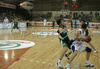 Robert Troha (no.7) of Helios Domzale (R) and Manuchar Markoishvili (no. 11) of Union Olimpija (L) during final match of Spar Cup between KK Union Olimpija, Ljubljana, Slovenia and Helios Domzale, Slovenia. Match ended with victory of Helios Domzale, who defeated Union Olimpija with 77:70. Match between KK Union Olimpija and Helios Domzale was played in Kodeljevo hall in Ljubljana, Slovenia on 11. February 2007.
