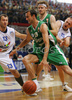 Ivica Jurkovic (no.13) of Union Olimpija in action during last match Basketball National Championship finals between Helios Domzale, Slovenia and KK Union Olimpija, Ljubljana, Slovenia. Match ended with victory of Helios Domzale, who defeated Union Olimpija with 82:65. Match between Helios Domzale and KK Union Olimpija was played in Domzale, Slovenia on 10. June 2007. With this victory Helios Domzale won National champion title for year 2007.

