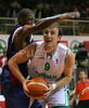 Matjaz Smodis (no.9) of Slovenia (R) and Yakhouba Diawara (no.8) of France (L) during friendly match between Slovenia and France. Match ended with victory of France, who defeated Slovenia with 87:90. Match between Slovenia and France was played in Tabor Arena in Maribor, Slovenia on 25. August 2007.
