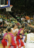 Players of Union Olimpija and CSKA Moscow during match of 3nd round of Basketball Euroleague between Union Olimpija, Ljubljana, Slovenia and CSKA Moscow, Russia. Match ended with victory of Union Olimpija, who defeated CSKA Moscow with 74:72. Match between KK Union Olimpija and CSKA was played in Tivoli Arena in Ljubljana, Slovenia on 7. November 2007.
