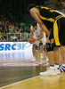 Sasa Doncic (no.4) of Union Olimpija (L) throwing free throws during match of 7th round of Basketball Euroleague between Union Olimpija, Ljubljana, Slovenia and Prokom Trefl Sopot, Sopot, Poland. Match ended with victory of Union Olimpija, who defeated Prokom Trefl with 68:49. Match between KK Union Olimpija and Prokom Trefl was played in Tivoli Arena in Ljubljana, Slovenia on 6. December 2007.
