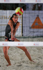 Tjasa Dimec and Snezana Rajak of Armal Nes Sloving and Erika and Simon Fabjan of Fabjan VC Portoroz during final match of Women National championships in beach volleyball between team Armal Nes Sloving and team Fabjan VC Portoroz. Final match of Women National championships in beach volleyball was held in Kranj, Slovenia on 28th of July 2007. Match was won by Armal Nes Sloving.

