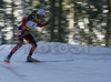 Second placed Raphael Poiree of France skiing during men sprint race of e.on Ruhrgas IBU Biathlon World cup which was held on Pokljuka, Slovenia on 8.March 2006.

