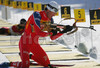 Frode Andresen of Norway getting ready for prone shooting during men sprint race of e.on Ruhrgas IBU Biathlon World cup which was held on Pokljuka, Slovenia on 8.March 2006.
