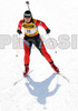 Tadeja Brankovic of Slovenia skiing during women sprint race of e.on Ruhrgas IBU Biathlon World cup which was held on Pokljuka, Slovenia on 9.March 2006.
