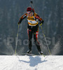 Uschi Disl of Germany skiing during women sprint race of e.on Ruhrgas IBU Biathlon World cup which was held on Pokljuka, Slovenia on 9.March 2006.
