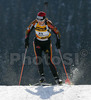 Katja Beer of Germany skiing during women sprint race of e.on Ruhrgas IBU Biathlon World cup which was held on Pokljuka, Slovenia on 9.March 2006.
