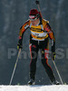 Uschi Disl of Germany skiing during women sprint race of e.on Ruhrgas IBU Biathlon World cup which was held on Pokljuka, Slovenia on 9.March 2006.
