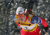 Halvard Hanevold of Norway skiing during men pursuit race of e.on Ruhrgas IBU Biathlon World cup which was held on Pokljuka, Slovenia on 11.March 2006.
