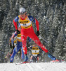 Frode Andresen of Norway skiing during men pursuit race of e.on Ruhrgas IBU Biathlon World cup which was held on Pokljuka, Slovenia on 11.March 2006.
