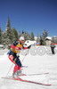 Second placed Raphael Poiree of France skiing during men pursuit race of e.on Ruhrgas IBU Biathlon World cup which was held on Pokljuka, Slovenia on 11.March 2006.
