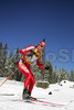 Tomasz Sikora of Poland skiing during men pursuit race of e.on Ruhrgas IBU Biathlon World cup which was held on Pokljuka, Slovenia on 11.March 2006.
