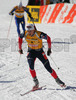 Second placed Raphael Poiree of France skiing during men pursuit race of e.on Ruhrgas IBU Biathlon World cup which was held on Pokljuka, Slovenia on 11.March 2006.
