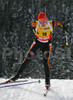 Second placed Kati Wilhelm of Germany skiing during women pursuit race of e.on Ruhrgas IBU Biathlon World cup which was held on Pokljuka, Slovenia on 11.March 2006.
