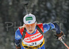 Kaisa Makarainen of Finland skiing during women pursuit race of e.on Ruhrgas IBU Biathlon World cup which was held on Pokljuka, Slovenia on 11.March 2006.
