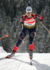 Delphyne Peretto of France skiing during women pursuit race of e.on Ruhrgas IBU Biathlon World cup which was held on Pokljuka, Slovenia on 11.March 2006.
