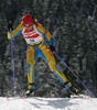Olena Petrova of Ukrain skiing during women pursuit race of e.on Ruhrgas IBU Biathlon World cup which was held on Pokljuka, Slovenia on 11.March 2006.
