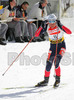 Sylvie Becaert of France leaving shooting place after third shooting during women pursuit race of e.on Ruhrgas IBU Biathlon World cup which was held on Pokljuka, Slovenia on 11.March 2006.

