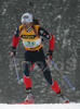 Vincent Defrasne of France skiing during mixed relay race of IBU Biathlon World Championship which was held on Pokljuka, Slovenia on 12.March 2006. Race was won by relay of Russia, relay of Norway placed second, while relay of France finished third.
