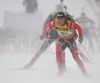 Janez Ozbolt of Slovenia skiing during mixed relay race of IBU Biathlon World Championship which was held on Pokljuka, Slovenia on 12.March 2006. Race was won by relay of Russia, relay of Norway placed second, while relay of France finished third.
