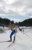 Rene Laurent Vuillermoz of Italy skiing during mixed relay race of IBU Biathlon World Championship which was held on Pokljuka, Slovenia on 12.March 2006. Race was won by relay of Russia, relay of Norway placed second, while relay of France finished third.
