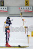 Nikolay Kruglov of Russia shooting during mixed relay race of IBU Biathlon World Championship which was held on Pokljuka, Slovenia on 12.March 2006. Race was won by relay of Russia, relay of Norway placed second, while relay of France finished third.
