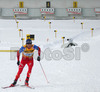 Ole Einar Bjoerndalen of Norway leaving shooting place after final shooting during mixed relay race of IBU Biathlon World Championship which was held on Pokljuka, Slovenia on 12.March 2006. Race was won by relay of Russia, relay of Norway placed second, while relay of France finished third.
