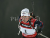Fourth placed Florence Baverel-Robert of France skiing in women sprint race on Pokljuka, Slovenia. IBU Biathlon World Cup sprint race was held on Pokljuka, Slovenia on 17th of January 2007.
