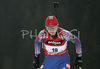 Second placed Tatiana Moiseeva of Russia skiing in women sprint race on Pokljuka, Slovenia. IBU Biathlon World Cup sprint race was held on Pokljuka, Slovenia on 17th of January 2007.
