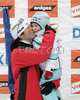 Andreja Koblar of Slovenia with her son Tjus saying goodbye to her fans, her teammates and coaches of Slovene Biathlon team she finished her last race of her career, women sprint race on Pokljuka, Slovenia. IBU Biathlon World Cup sprint race was held on Pokljuka, Slovenia on 17th of January 2007.
