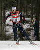 7th placed Vincent Defrasne of France skiing in men sprint race on Pokljuka, Slovenia. IBU Biathlon World Cup sprint race was held on Pokljuka, Slovenia on 18th of January 2007.
