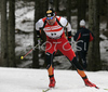 Ludwig Gredler of Austria skiing in men sprint race on Pokljuka, Slovenia. IBU Biathlon World Cup sprint race was held on Pokljuka, Slovenia on 18th of January 2007.
