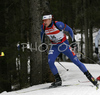 Jouni Kinnunen of Finland skiing in men sprint race on Pokljuka, Slovenia. IBU Biathlon World Cup sprint race was held on Pokljuka, Slovenia on 18th of January 2007.
